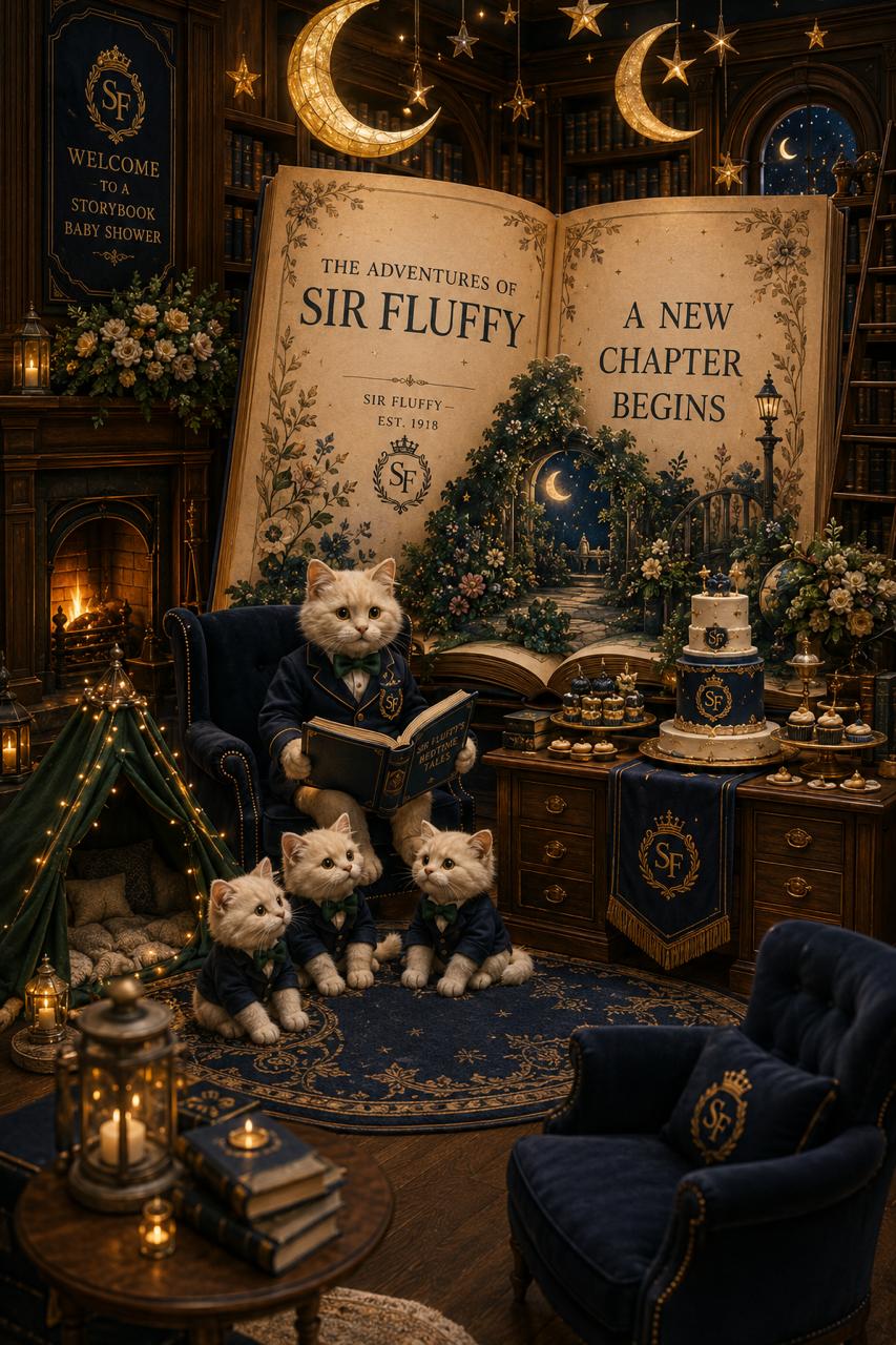 Storybook shower styling