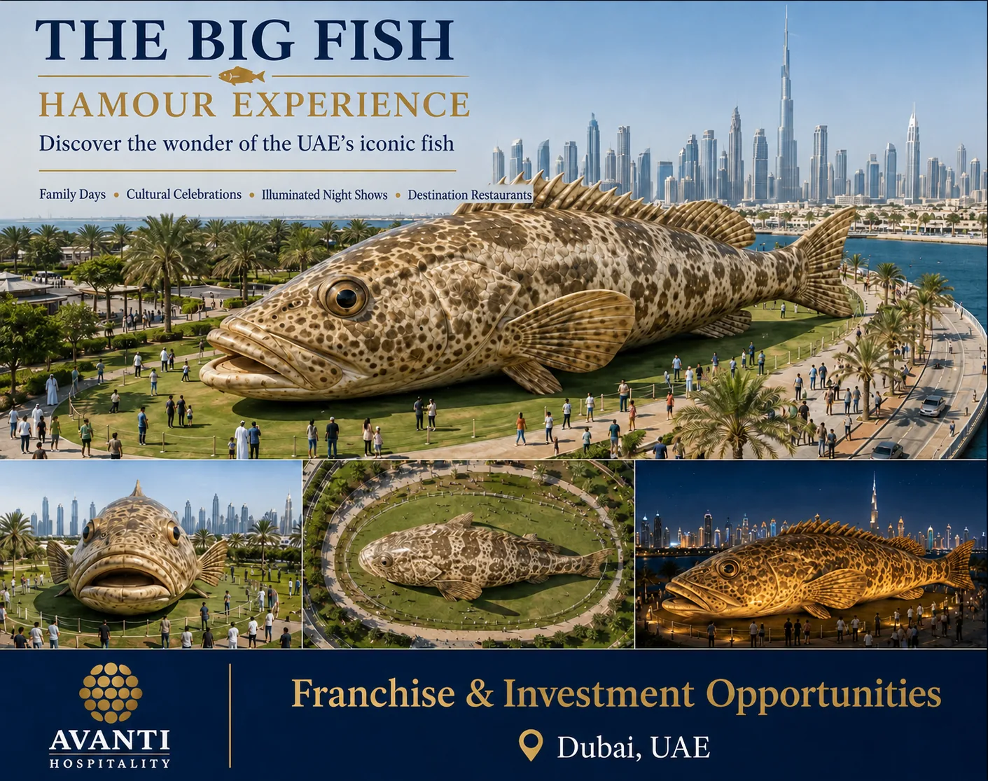 The Big Fish Hamour Experience on the Dubai waterfront