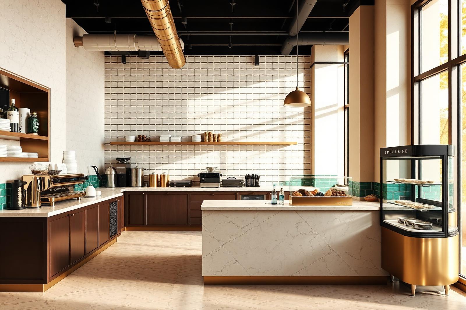 Sir Fluffy Café counter with espresso bar and pastry display