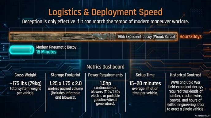 Logistics and deployment speed