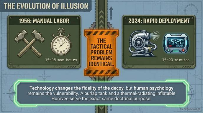 The evolution of illusion: 1956 manual labour vs rapid deployment