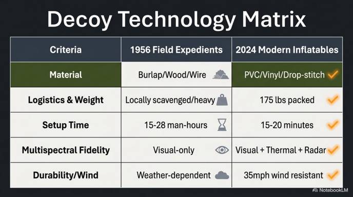 Decoy technology matrix