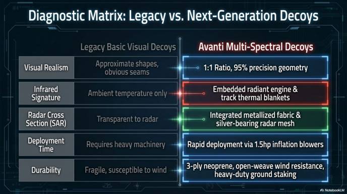 Diagnostic matrix: legacy vs next-generation decoys