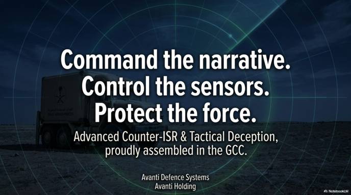 Command the narrative. Control the sensors. Protect the force.